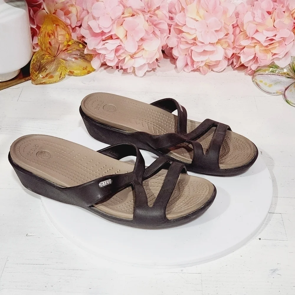 Crocs Wedge Sandal Size 8W - Picture 5 of 7